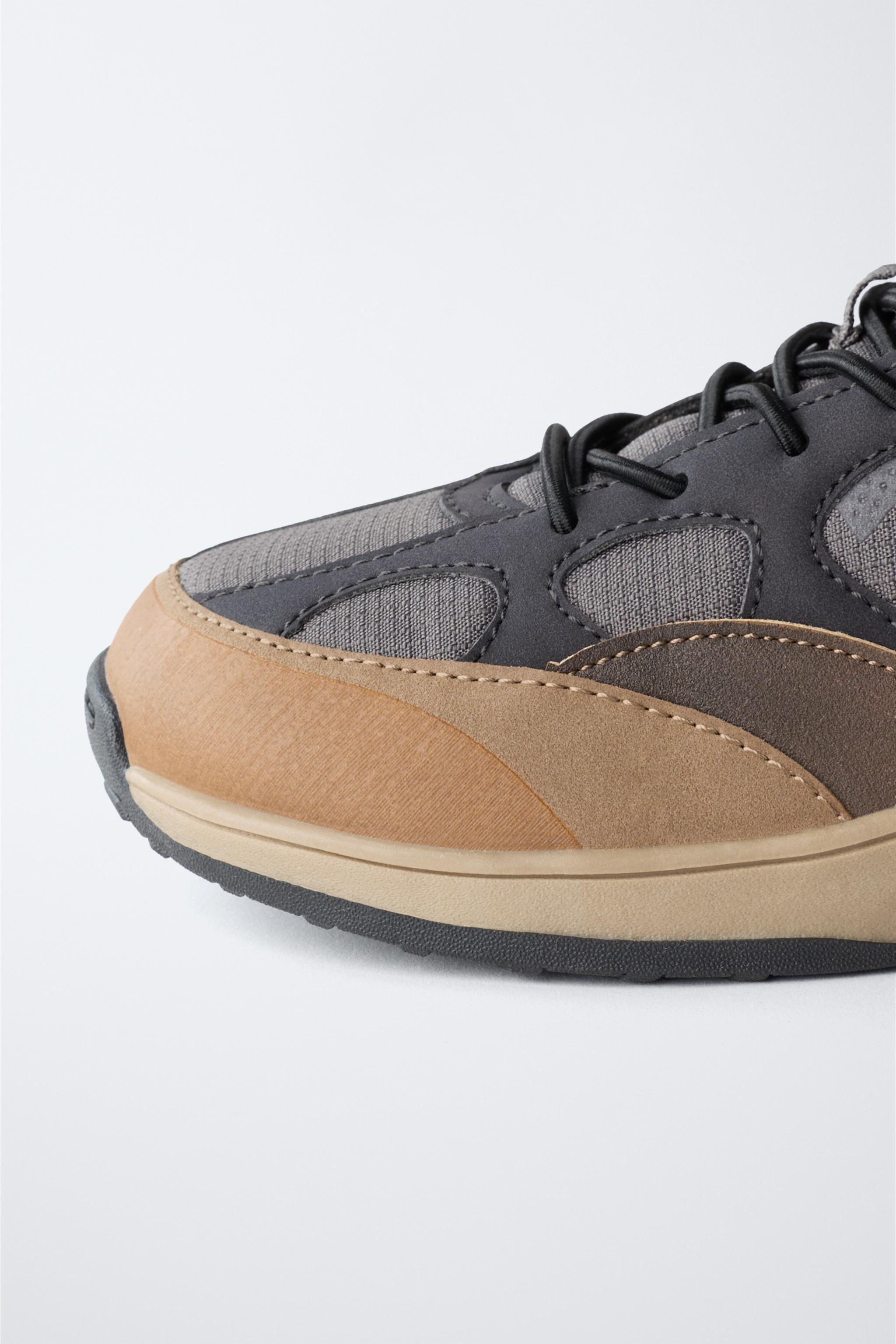 CONTRAST HIGH-TOP SNEAKERS